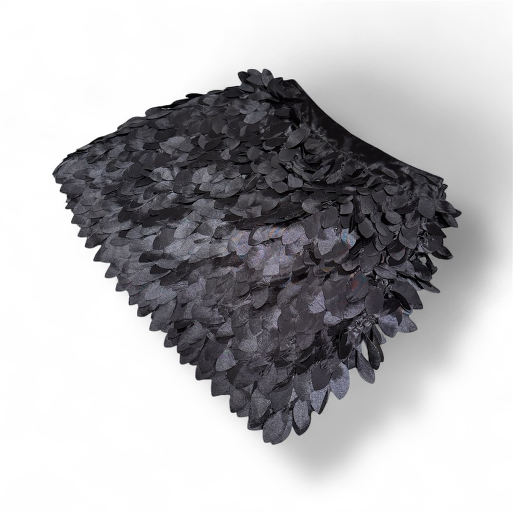 Kardashian Kollection Black Feathered Mini Skirt View 2